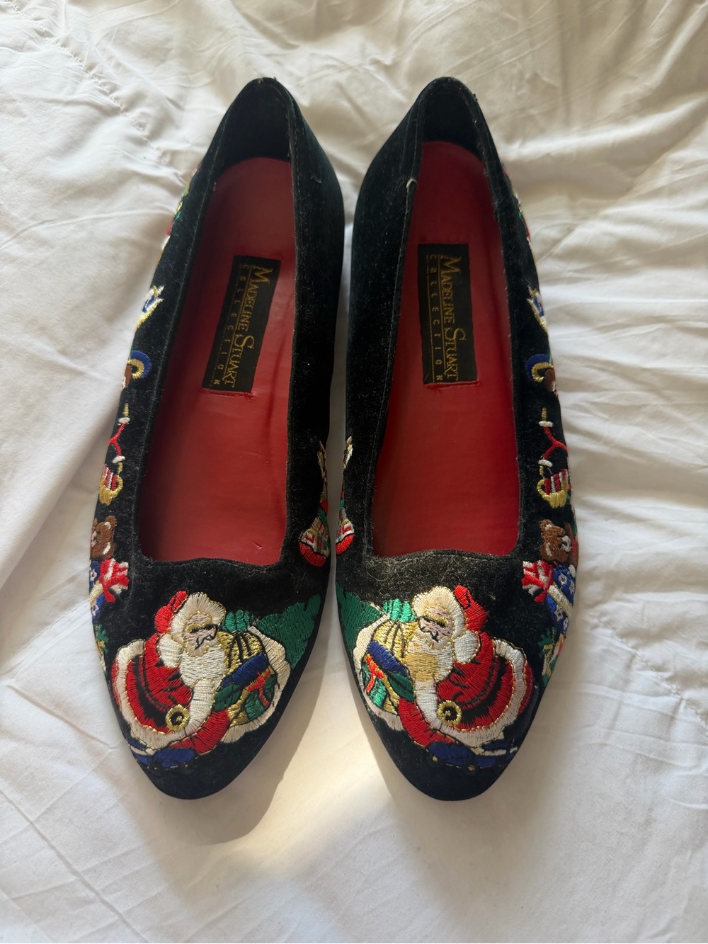 Madeline Stuart Black Velvet Vintage Holiday Flats